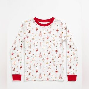 LAKE Pajamas Kids Size 10 Nutcracker Ballet Long Sleeve Top Christmas Holiday